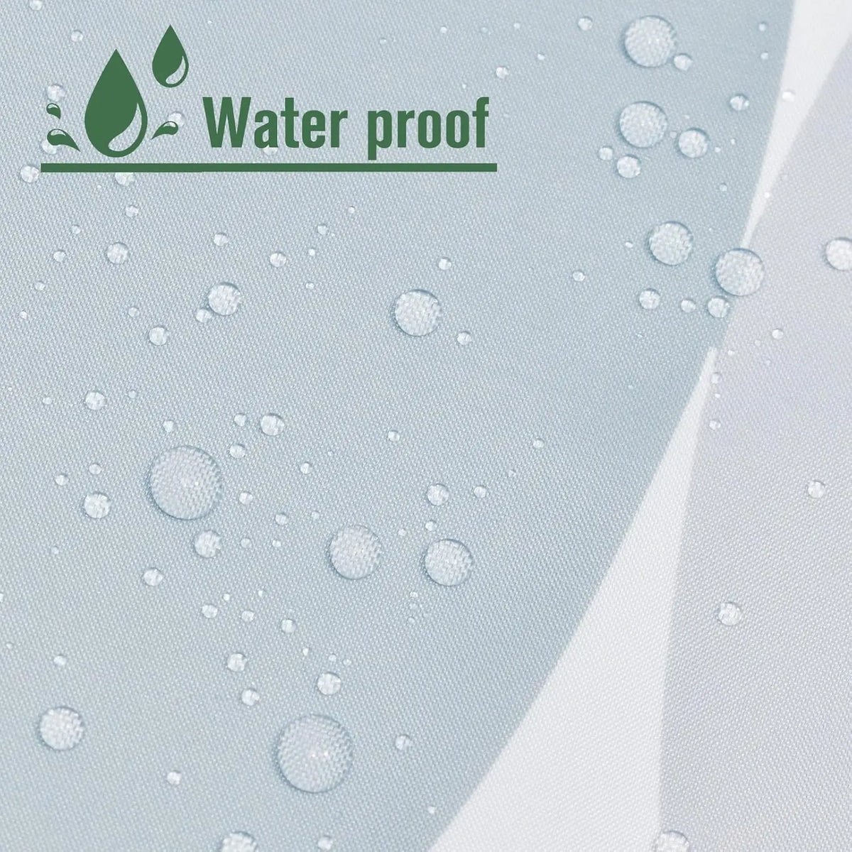 Hotel Style Geometric Waterdrop Design 71x74 inch,Ringless Shower Curtain