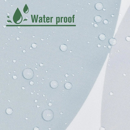 Hotel Style Geometric Waterdrop Design 71x74 inch,Ringless Shower Curtain