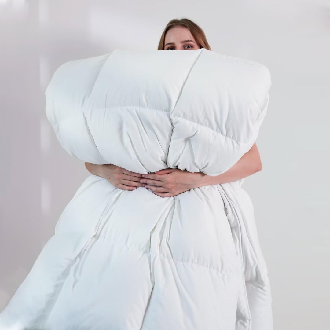 Yiatn Comforters Queen Size, White Duvet Insert, Lightweight Quilt